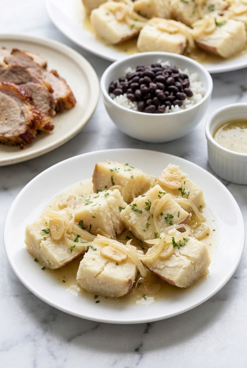 boniato con mojo cuban sweet potato with garlic sauce complete meal