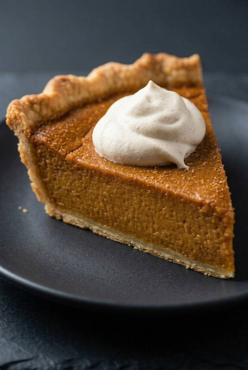 bourbon sweet potato pie close up