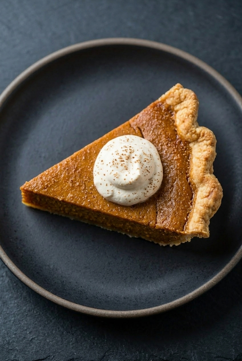 bourbon sweet potato pie side view