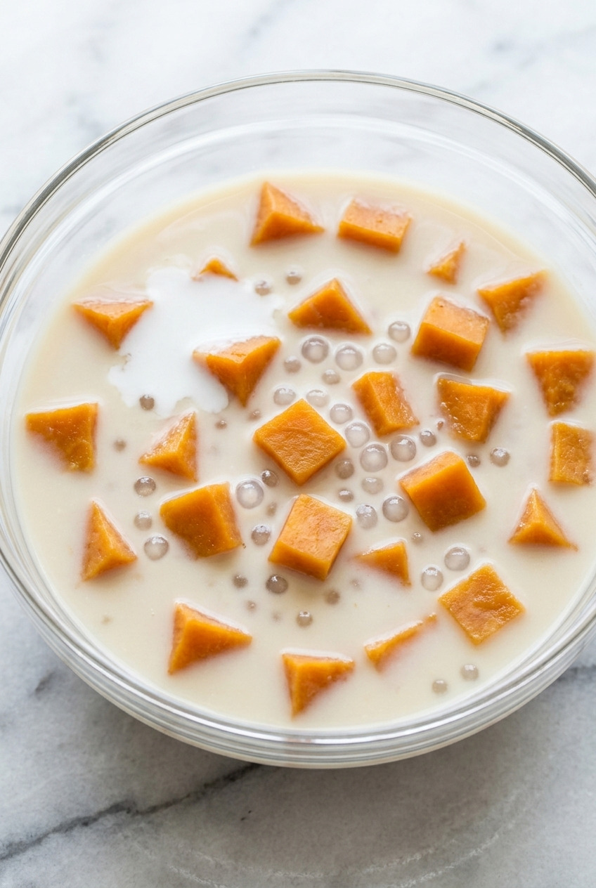 che khoai lang vietnamese sweet potato coconut sweet soup