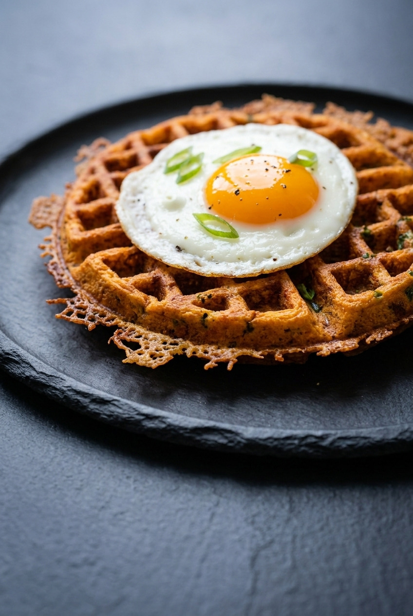 cheesy savory sweet potato waffles