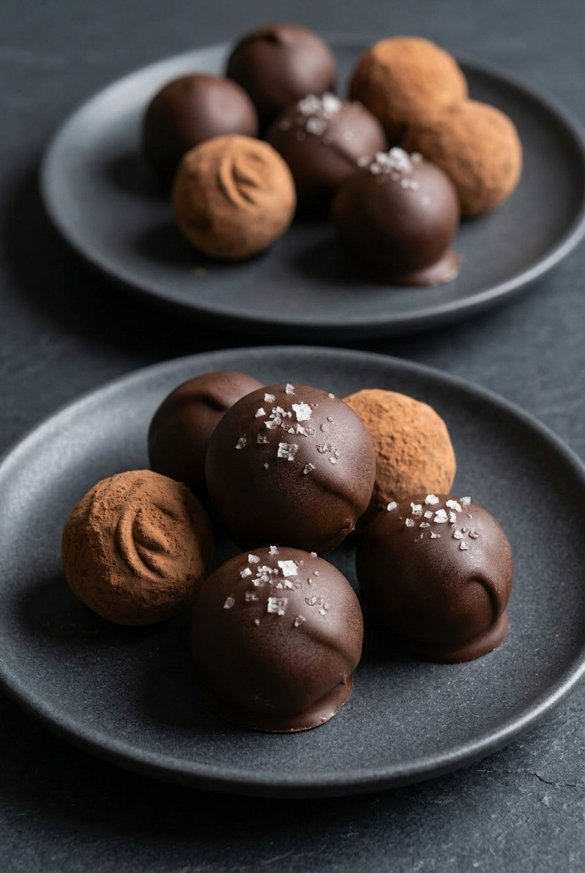 chocolate sweet potato truffles dinner scene