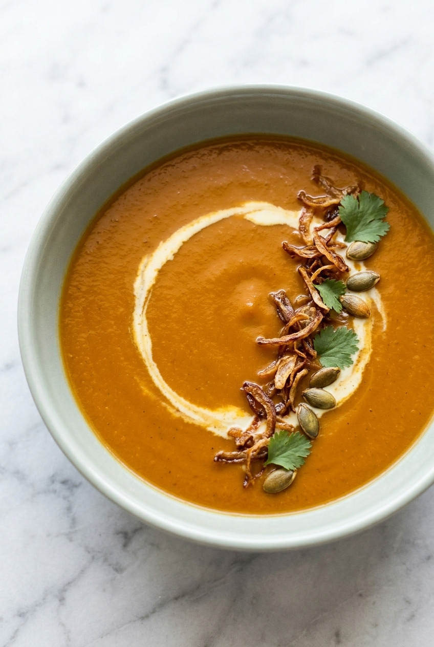 creamy new zealand kumara soup