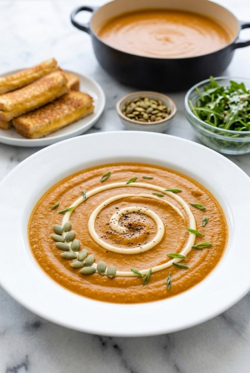 creamy roasted sweet potato soup complete meal