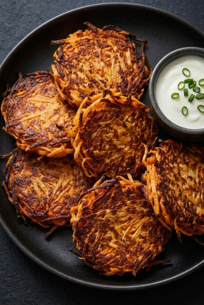 crispy sweet potato rosti