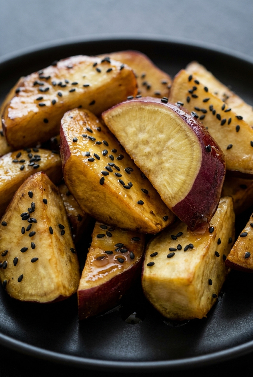 daigaku imo japanese honey glazed fried sweet potatoes