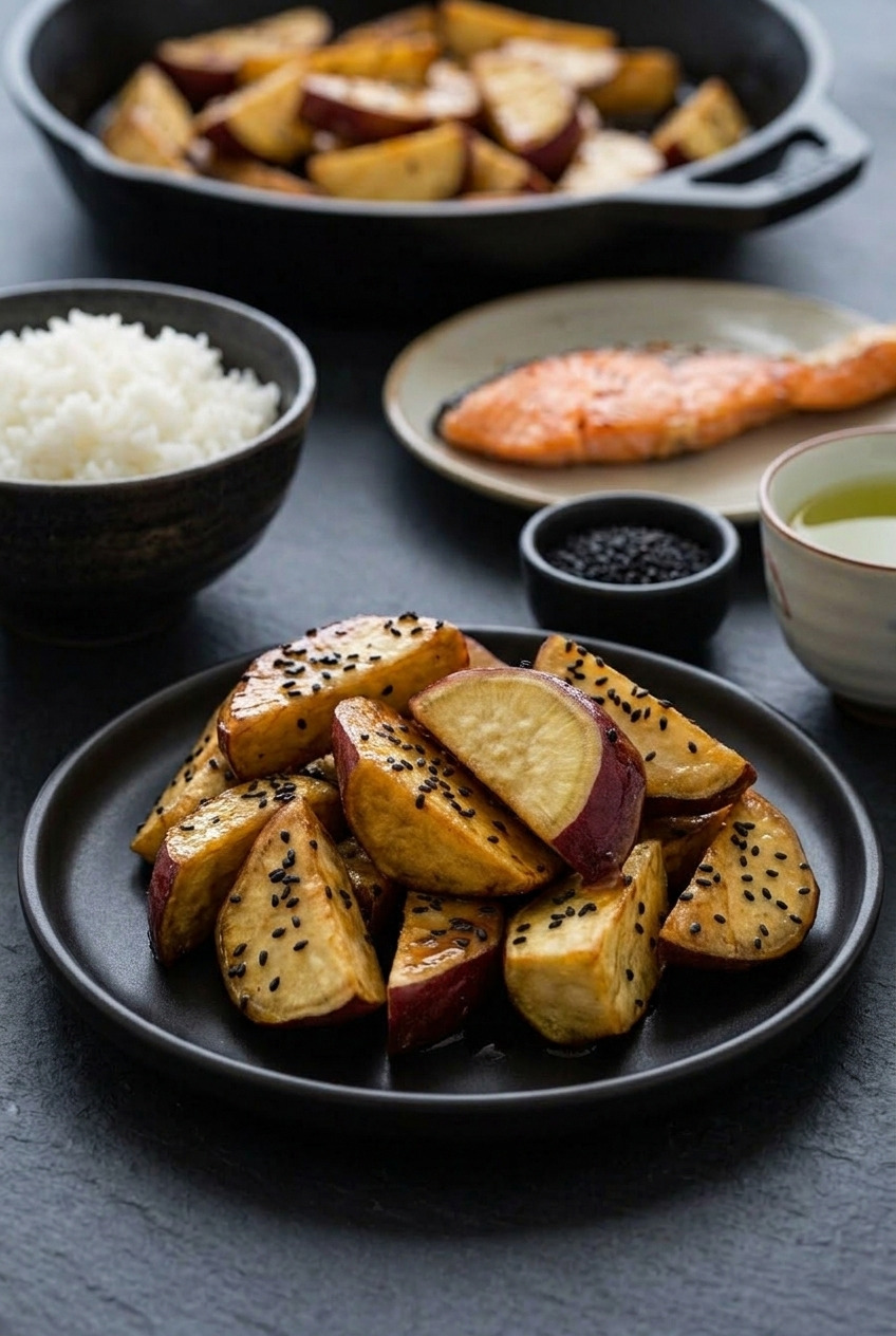 daigaku imo japanese honey glazed fried sweet potatoes complete meal