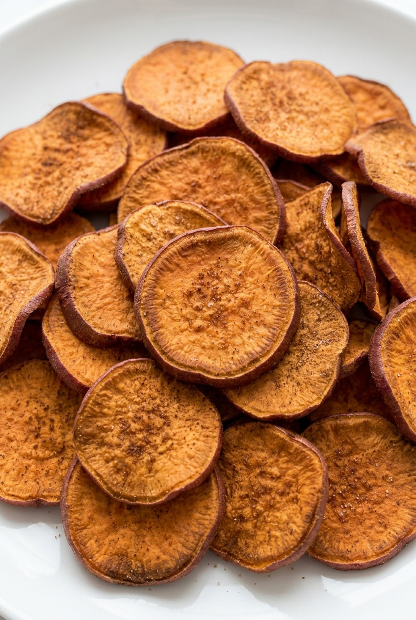 dehydrator sweet potato chips with cinnamon