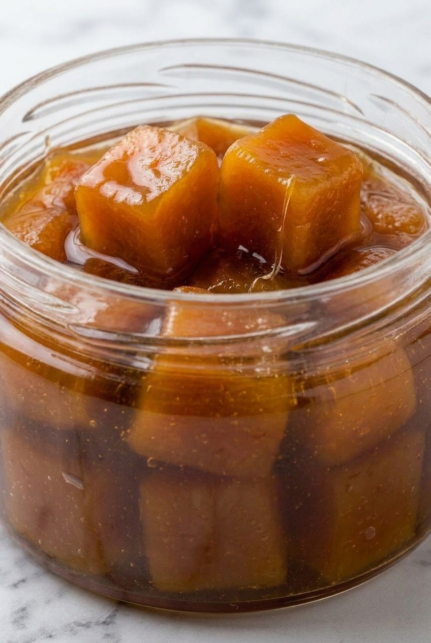 doce de batata doce brazilian sweet potato compote side view