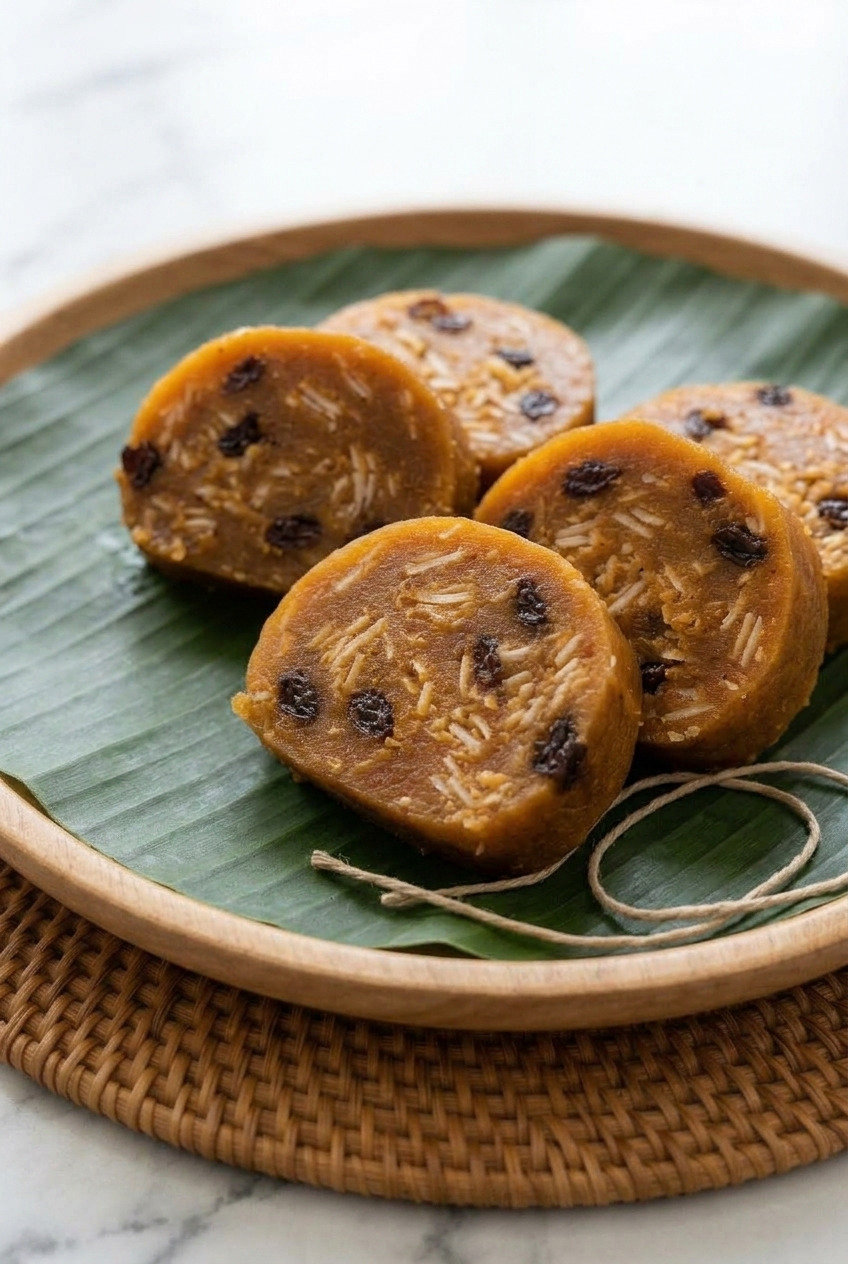 ducana antiguan sweet potato dumplings side view