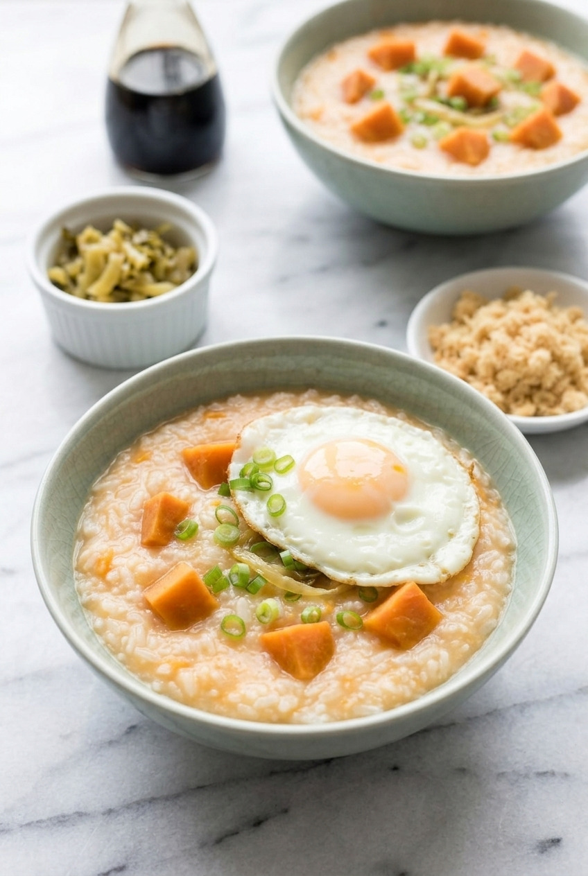 fanshu zhou chinese sweet potato congee complete meal