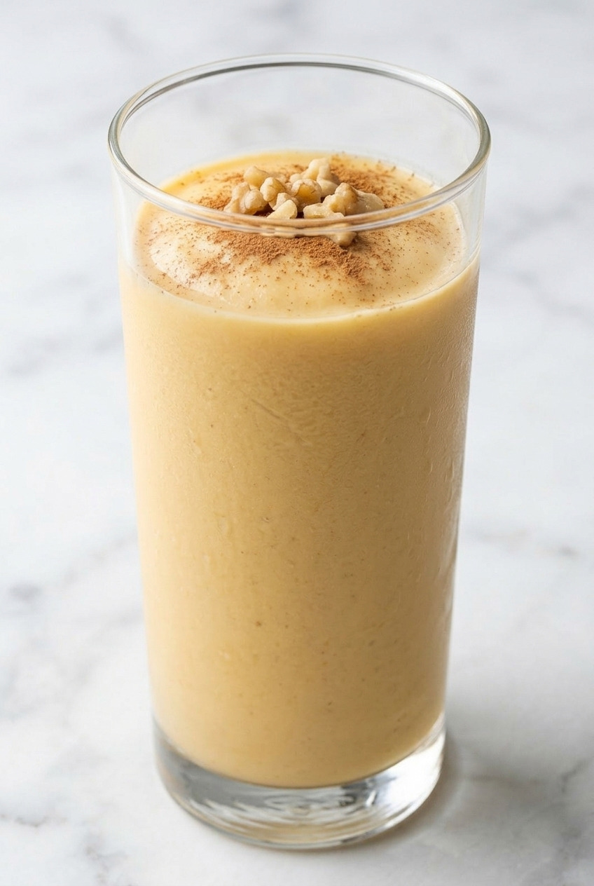 goguma latte korean sweet potato milk drink side view