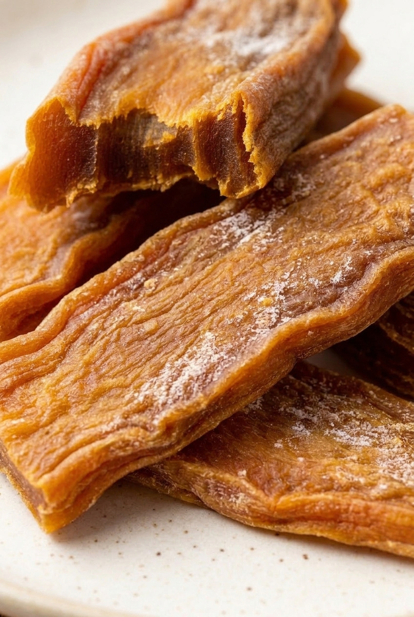 goguma mallaengi korean dried sweet potato chews close up