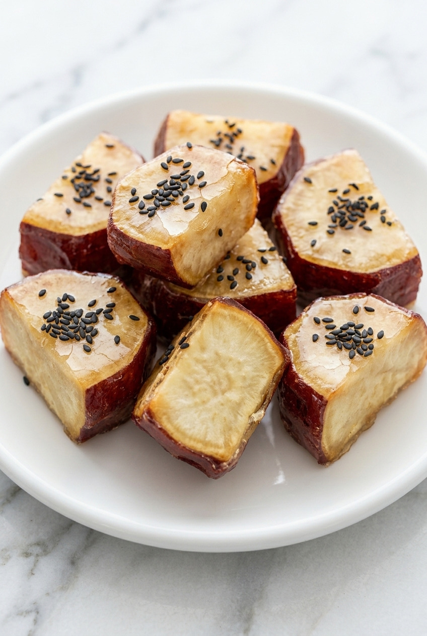 goguma mattang korean candied sweet potatoes