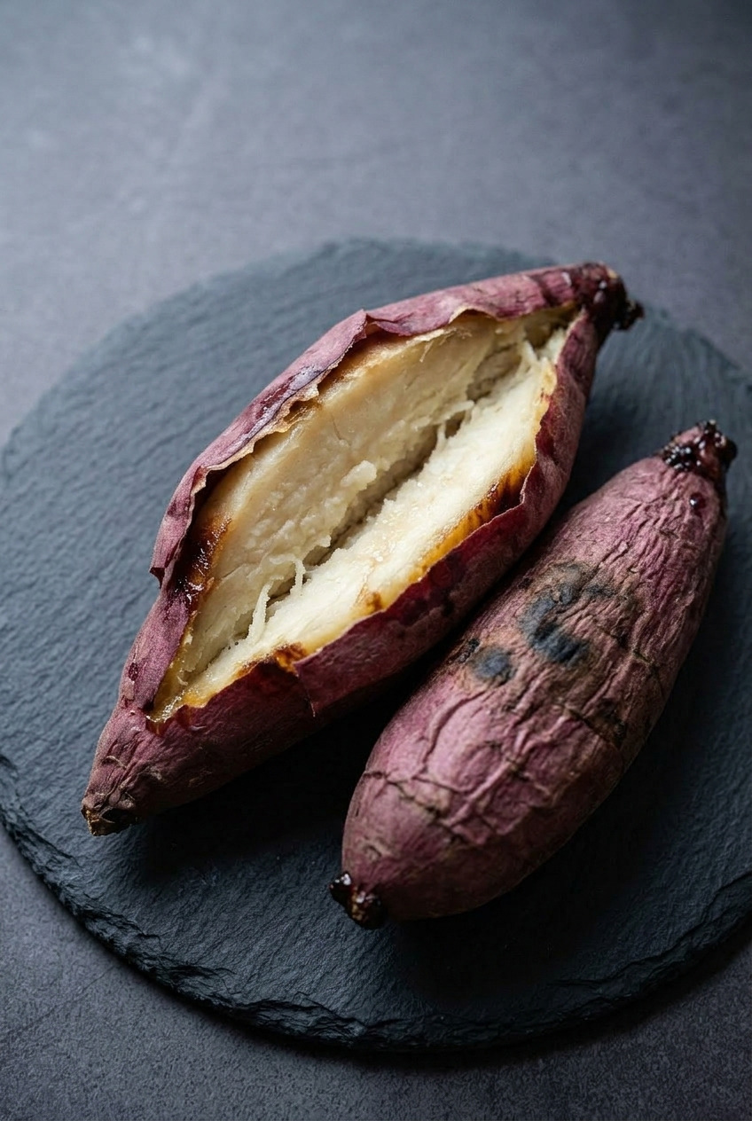 gun goguma korean roasted sweet potatoes served
