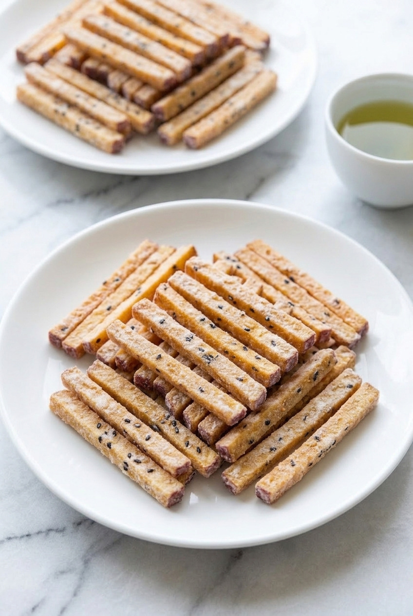 imo kenpi japanese candied sweet potato sticks dinner scene