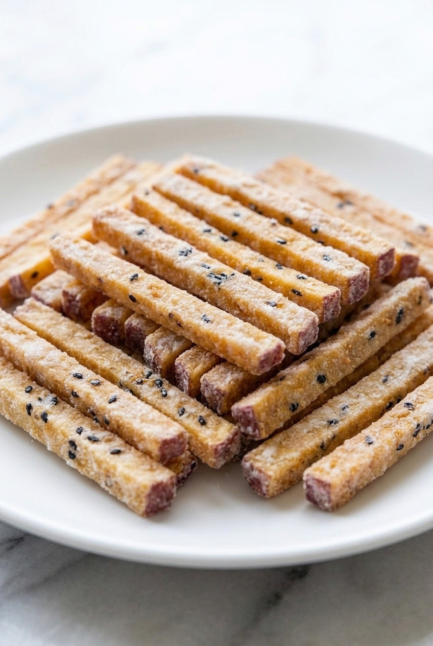 imo kenpi japanese candied sweet potato sticks side view