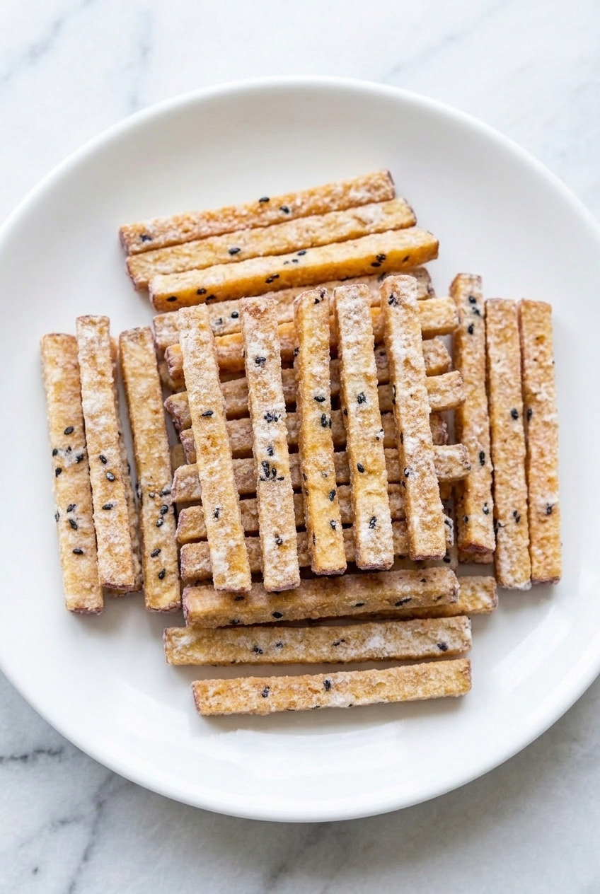 imo kenpi japanese candied sweet potato sticks served