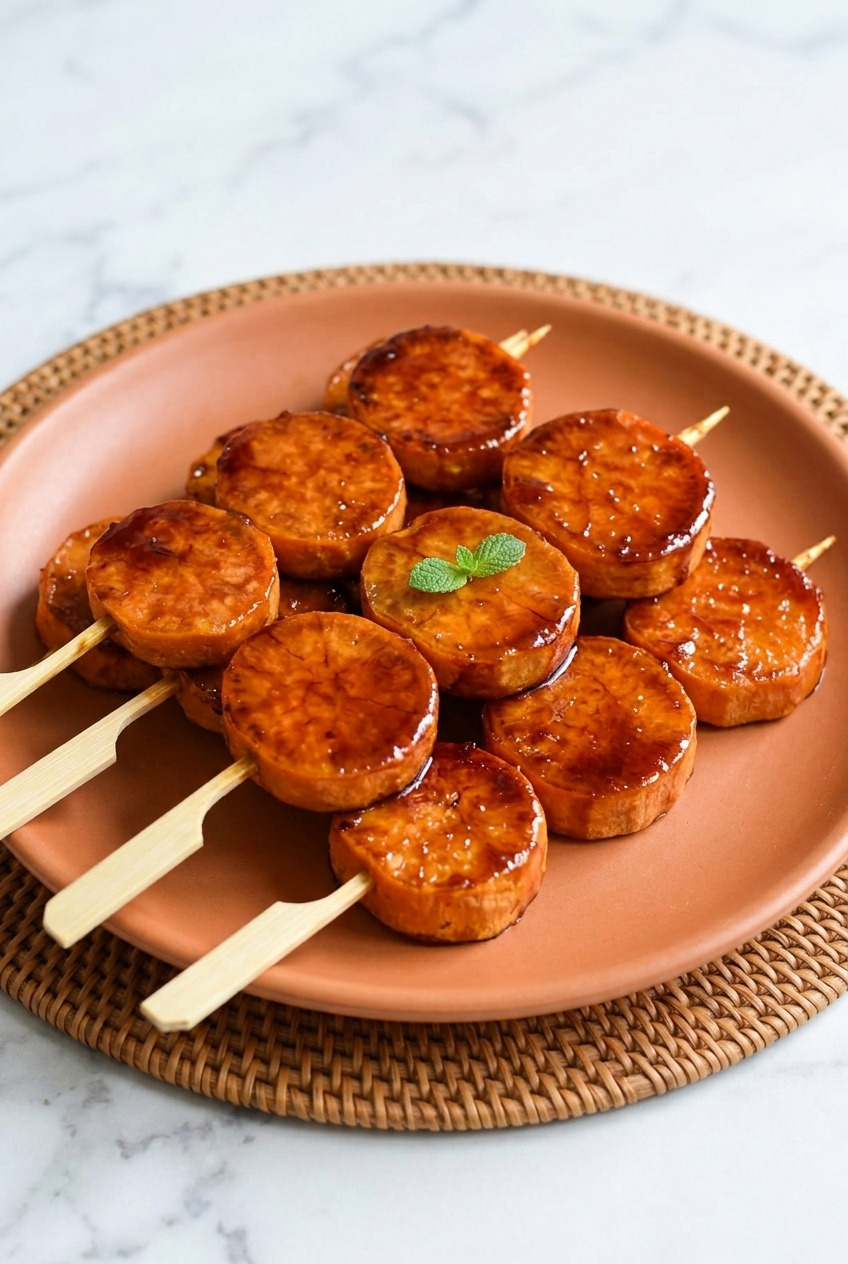 kamote cue filipino caramelized sweet potato skewers