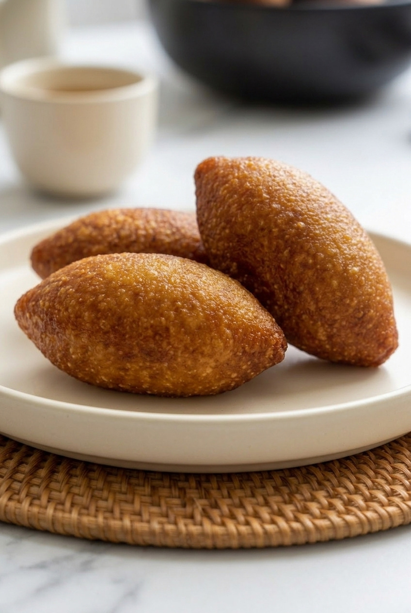 khoai lang ken vietnamese fried sweet potato balls side view