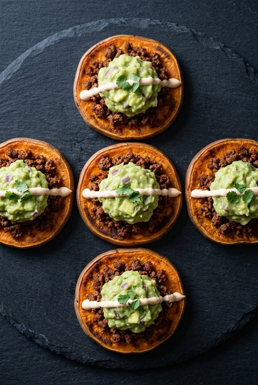 loaded taco sweet potato sliders
