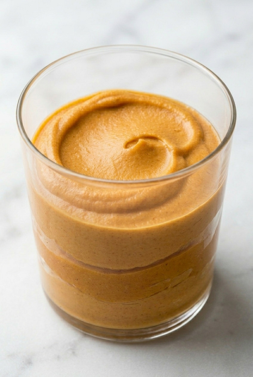 maple sweet potato mousse close up