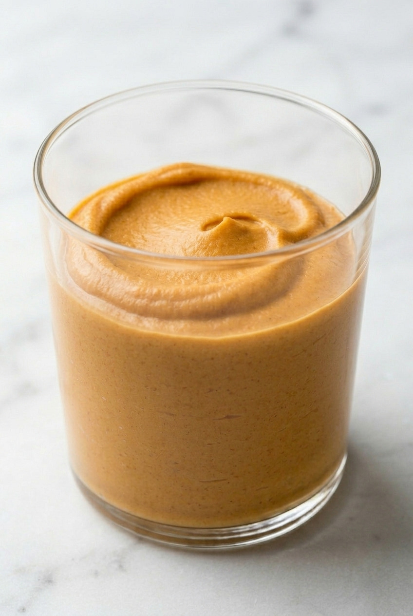maple sweet potato mousse side view