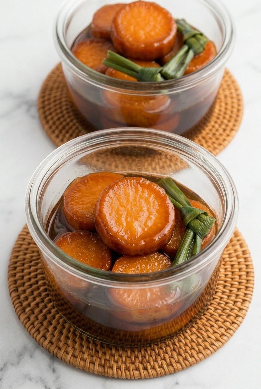 minatamis na kamote filipino sweet potato in syrup dinner scene