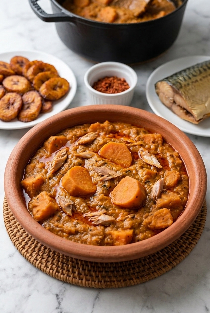 mpotompoto ghanaian sweet potato porridge complete meal