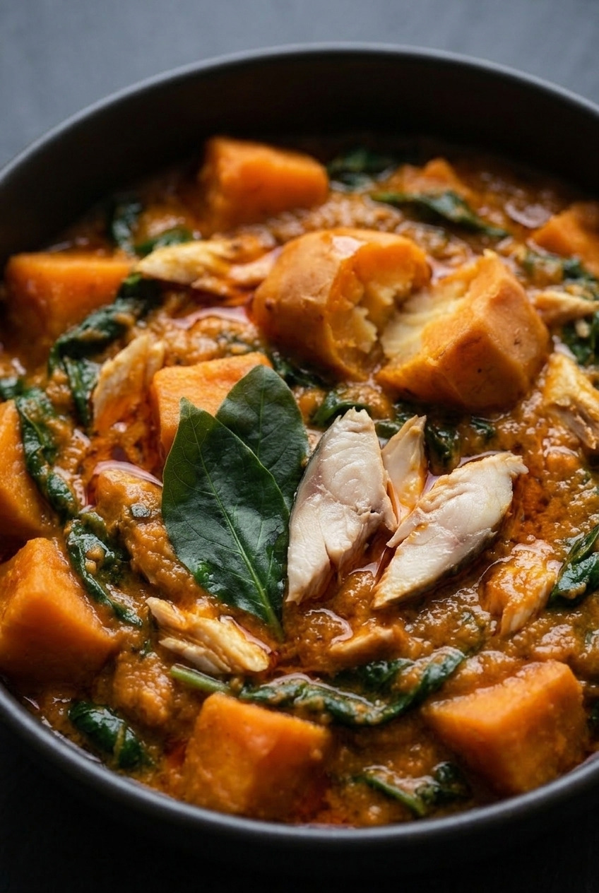 nigerian sweet potato porridge served