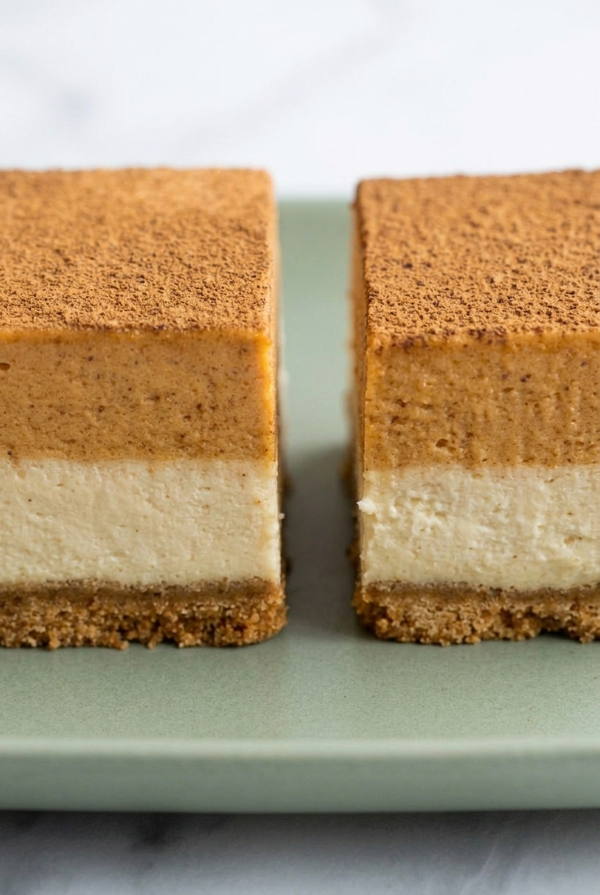 nobake sweet potato cheesecake bars served