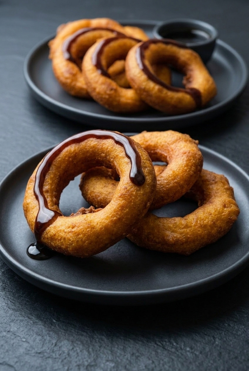 picarones peruvian sweet potato doughnut rings dinner scene