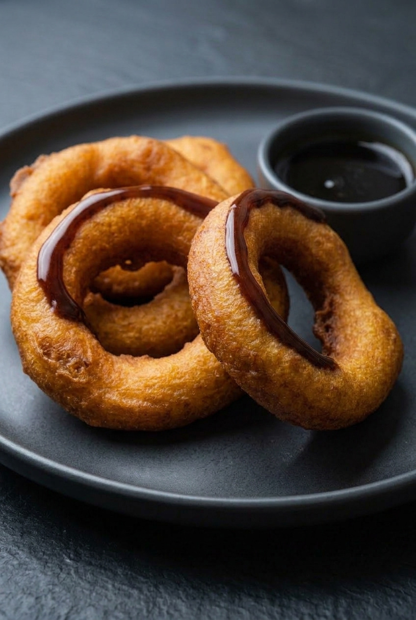 picarones peruvian sweet potato doughnut rings side view