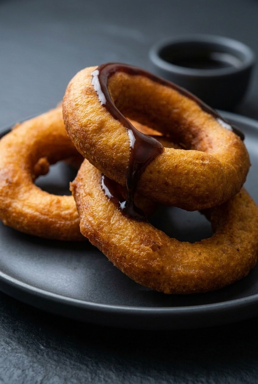 picarones peruvian sweet potato doughnut rings served