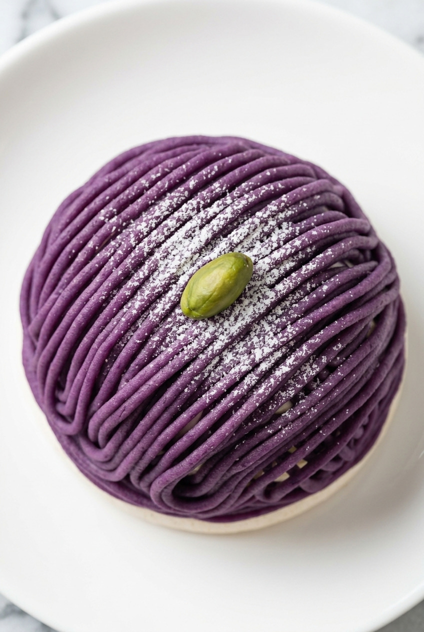 purple sweet potato mont blanc