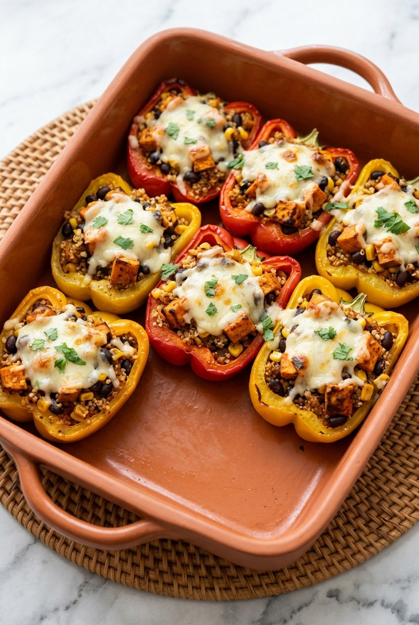 quinoa and sweet potato stuffed peppers