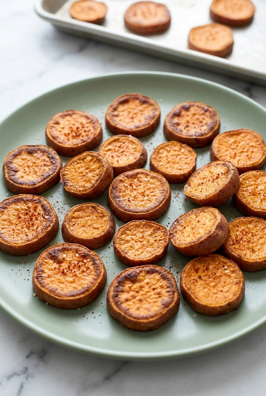 roasted sweet potato rounds
