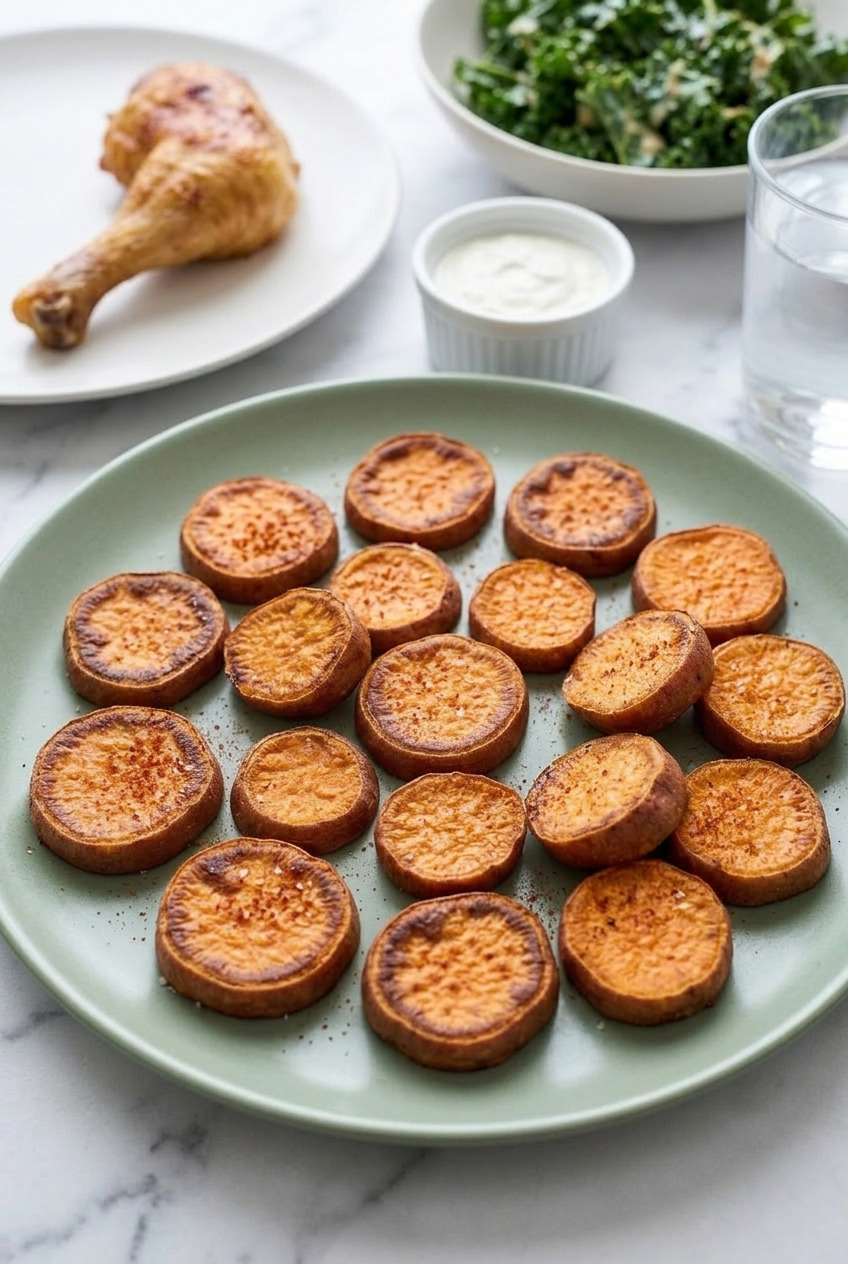 roasted sweet potato rounds complete meal
