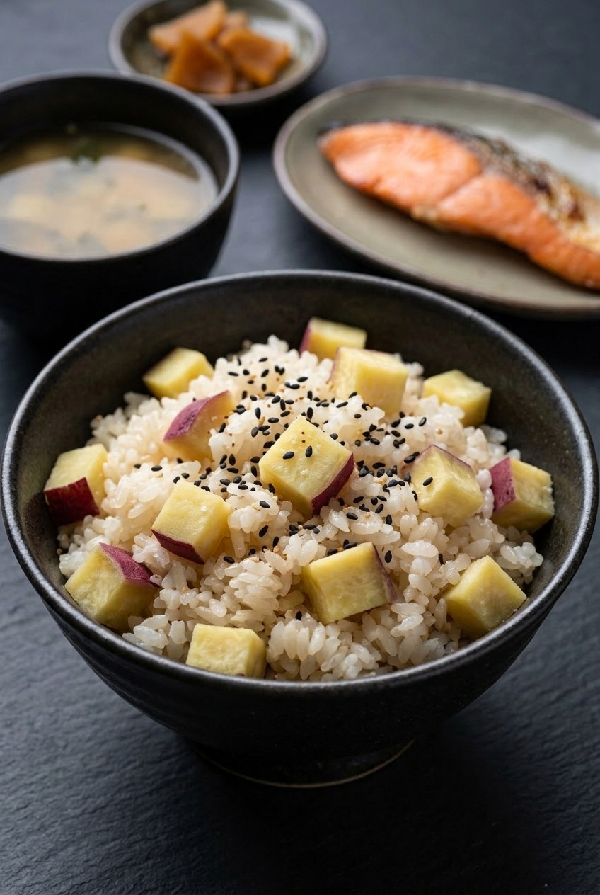 satsumaimo gohan japanese sweet potato rice complete meal