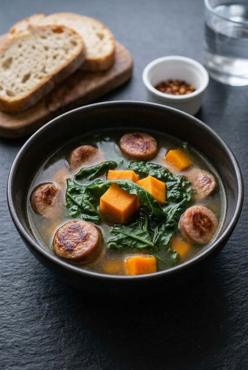sausage kale and sweet potato soup complete meal