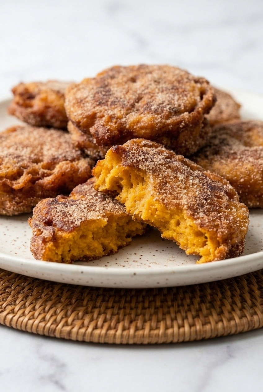 south african sweet potato fritters side view