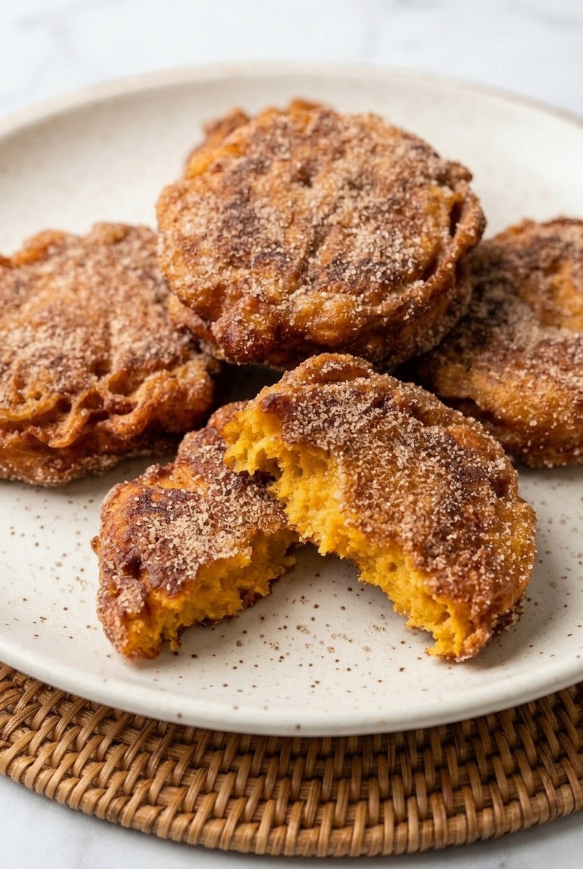 south african sweet potato fritters served