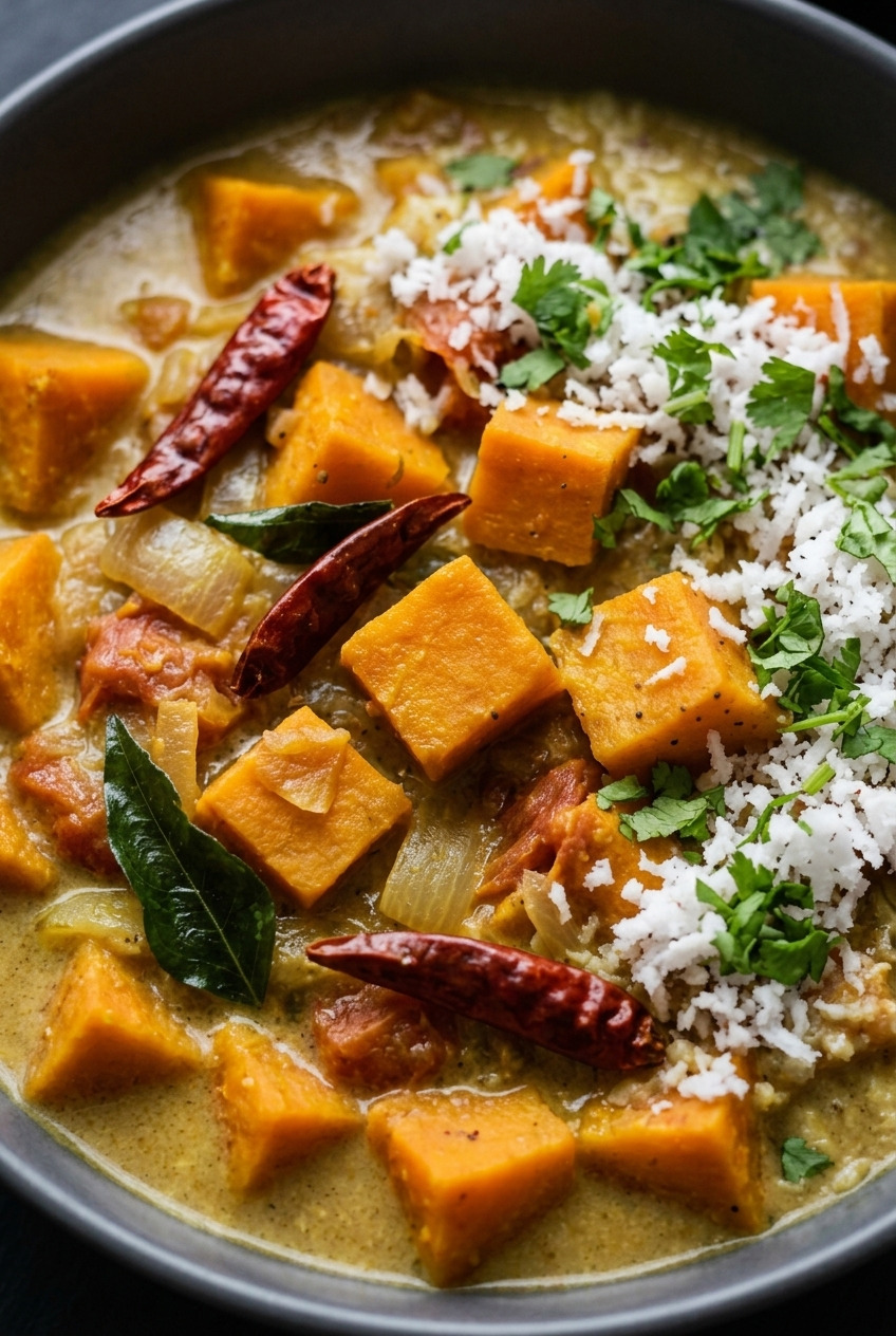 south indian sweet potato curry with coconut