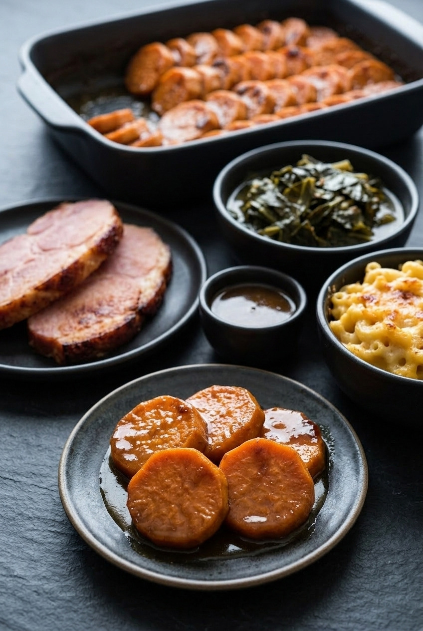 southern candied yams baked in brown sugar butter glaze complete meal