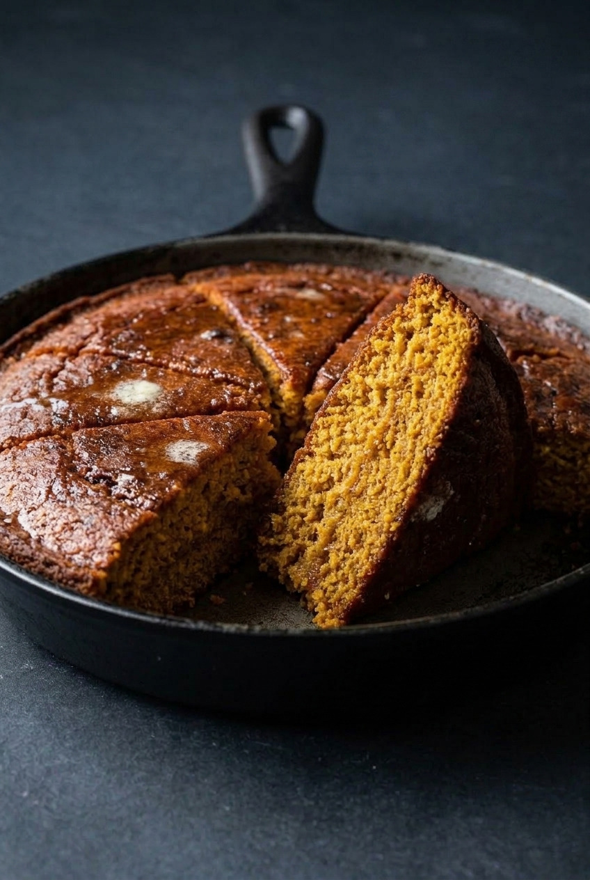 southern sweet potato cornbread served