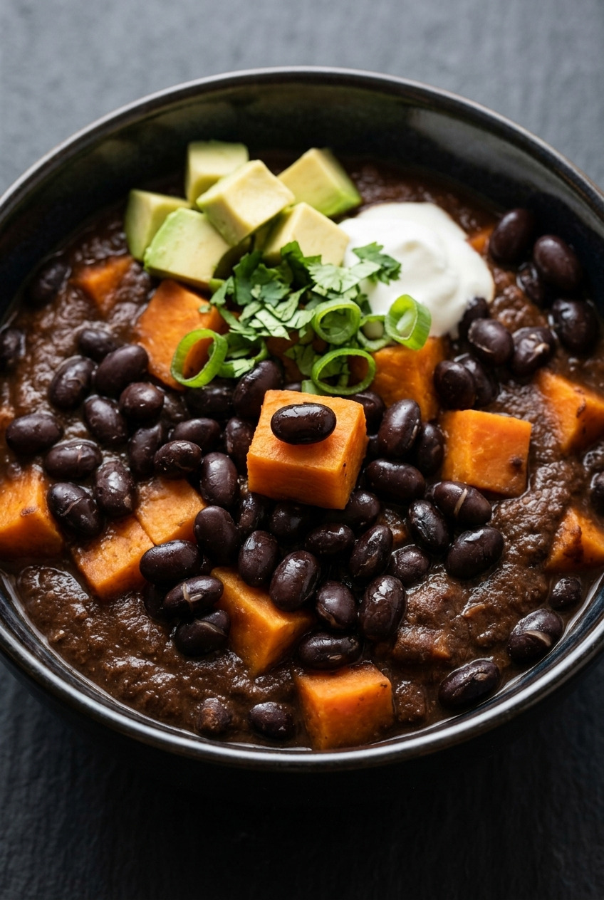 sweet potato and black bean chili