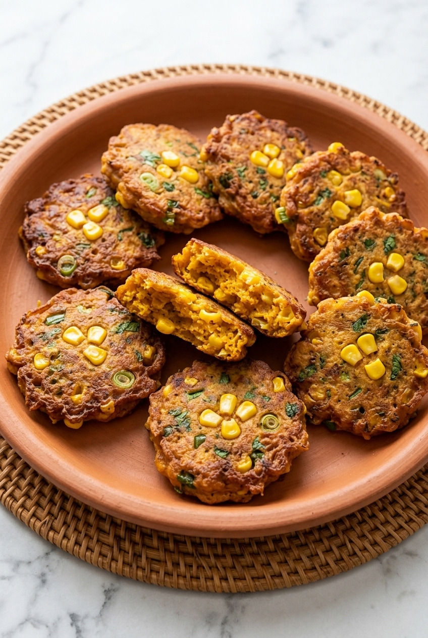sweet potato and corn fritters