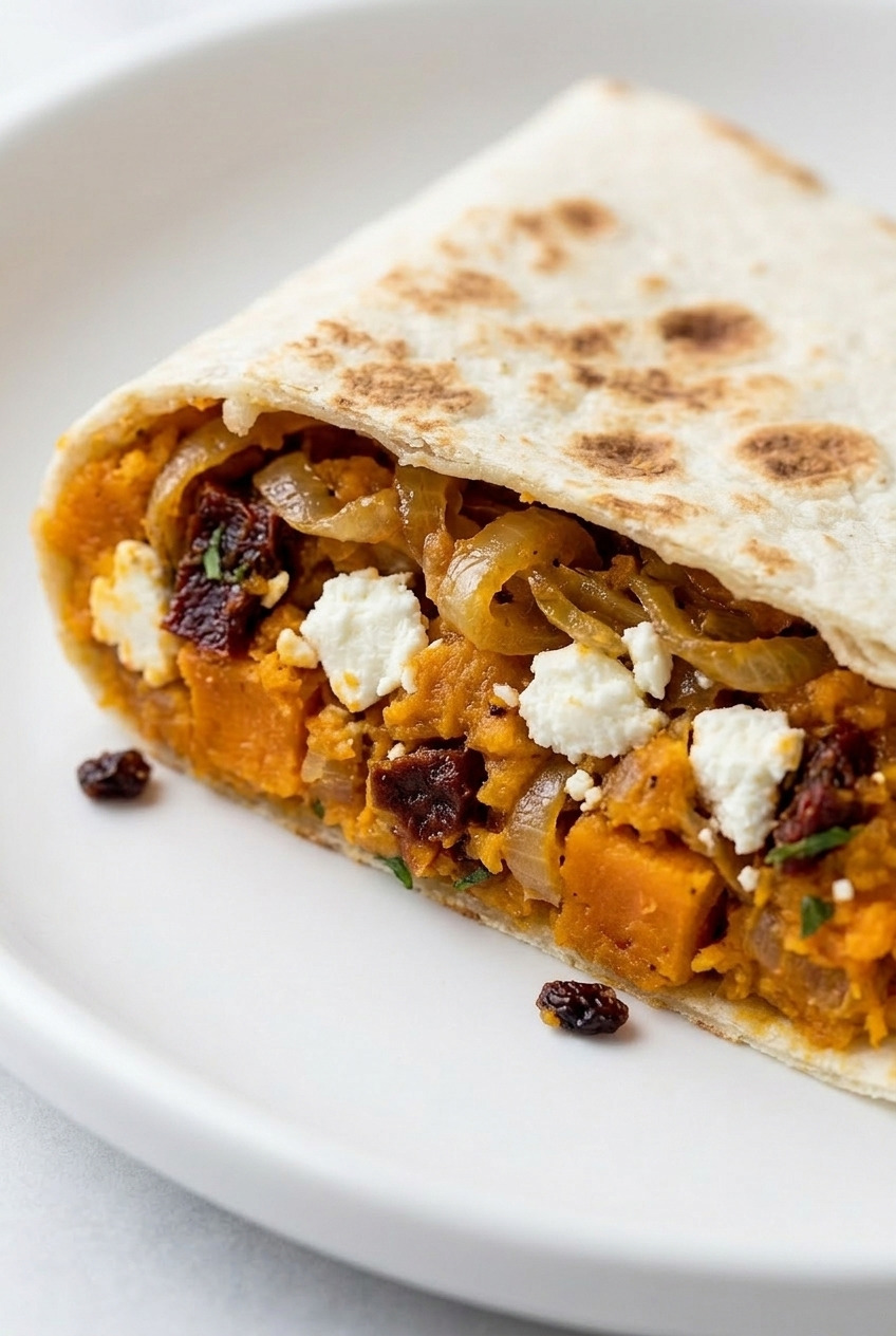 sweet potato and goat cheese quesadillas close up