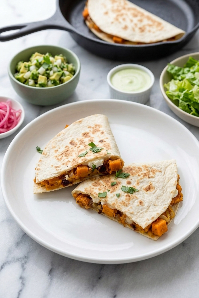 sweet potato and goat cheese quesadillas complete meal