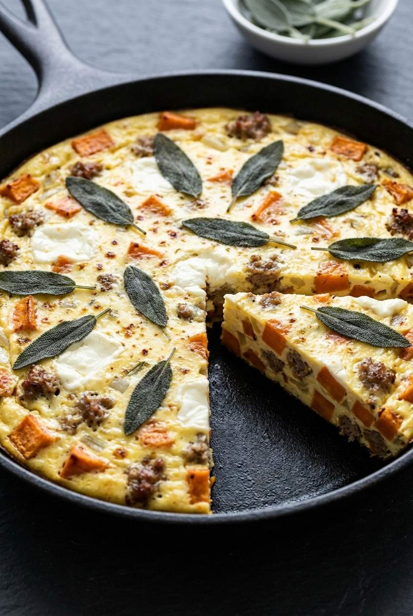 sweet potato and sage frittata